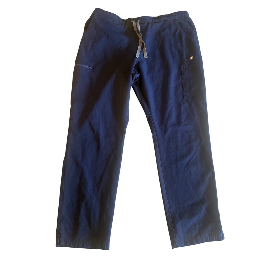 FIGS Technical Collection Navy Blue Scrub Pants XL‎ TW2000R Elastic Drawstring